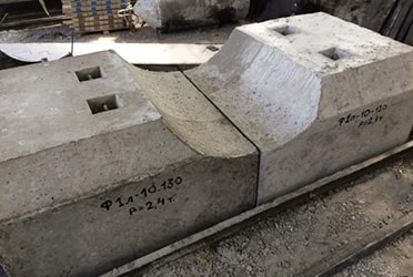 Блоки бетонные для гофрированных труб